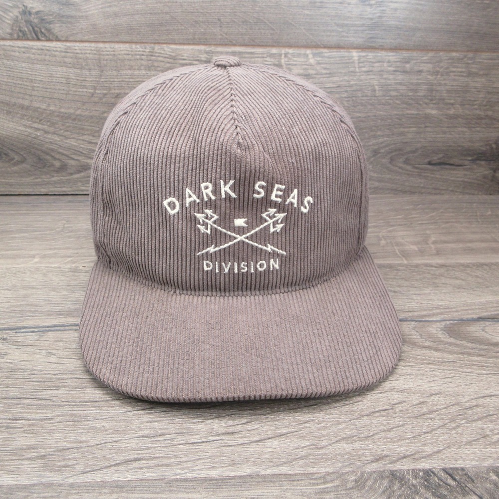 Dark Seas Hat Cap Mens Snap Back Brown Corduroy Division Surf Skate Streetwear
